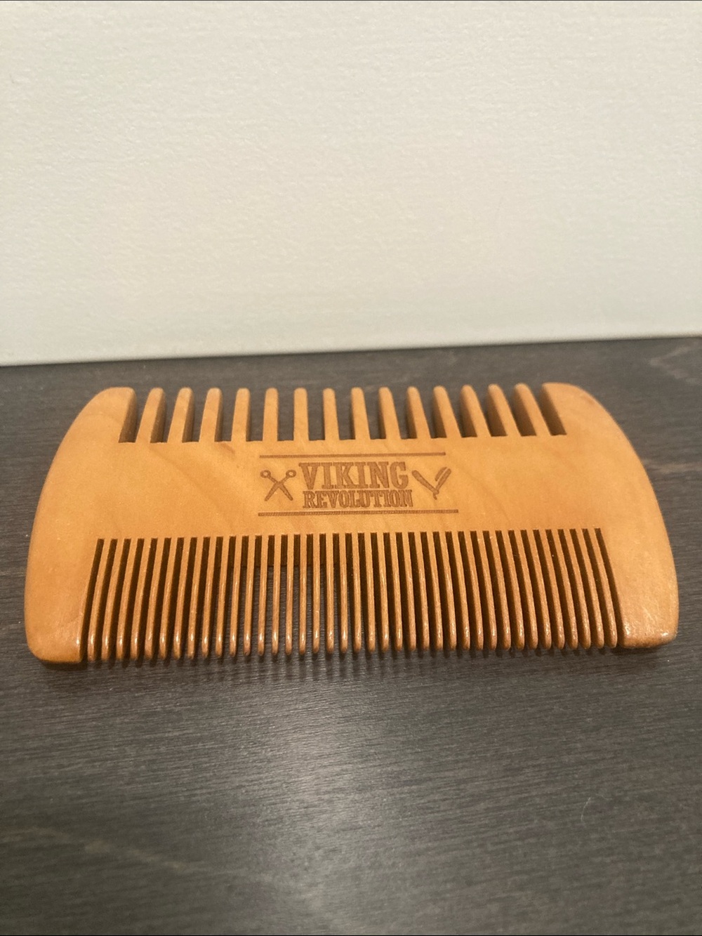 Viking Revolution Dual-Action Wooden Beard Comb -GUC